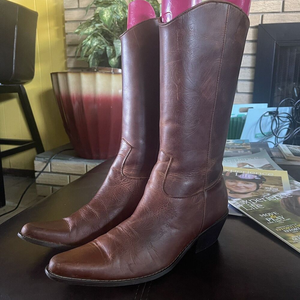Matisse Women’s Brown Leather Western Cowgirl Boots Size 9.5